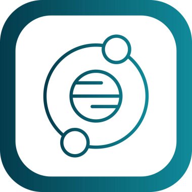 Yörünge web simgesi vektör illüstrasyonu