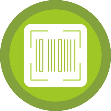 Barkod düz simgesinin vektör illüstrasyonu