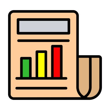 gazete simgesi, vektör illüstrasyonu basit tasarım