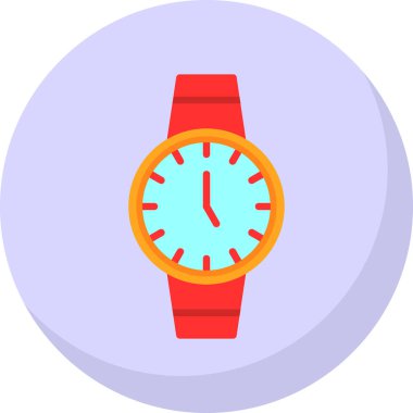 Kol saati simgesi, vektör illüstrasyonu 