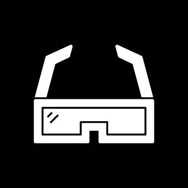 gözlük simgesi, vektör illüstrasyonu 