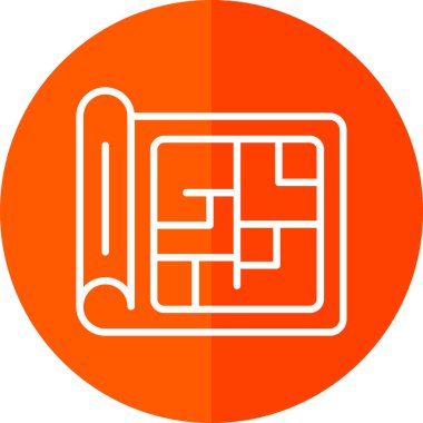 Şablon simgesi, vektör illüstrasyonu basit tasarım