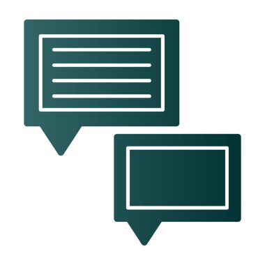 Konuşma baloncukları simgesi, vektör illüstrasyonu