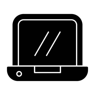 dizüstü bilgisayar simgesi, vektör illüstrasyonu basit tasarım