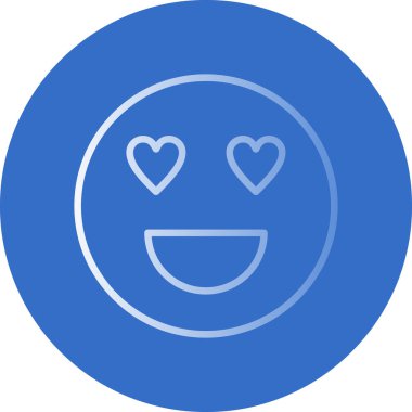 aşk emojisi simgesi, vektör illüstrasyonu