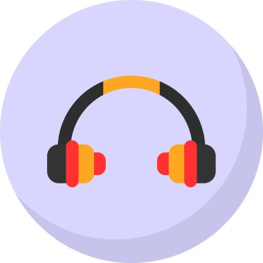 kulaklık simgesi, vektör illüstrasyonu basit tasarım