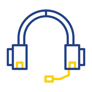 kulaklık simgesi, vektör illüstrasyonu basit tasarım