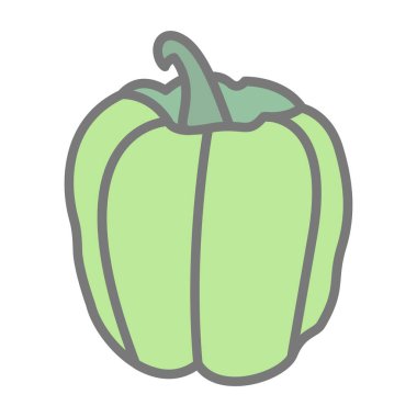 çan biberi simgesi, vektör illüstrasyonu