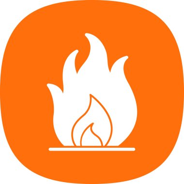 Yangın. Web simgesi basit illüstrasyon
