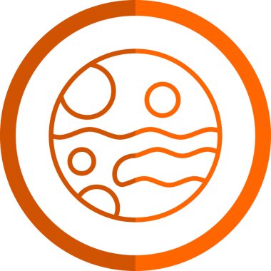 Mars ikon vektör illüstrasyonu 