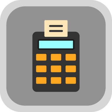 Hesap makinesi. Web simgesi basit illüstrasyon