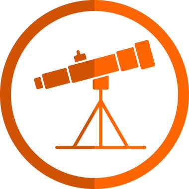 Basit Teleskop simgesi, vektör illüstrasyonu