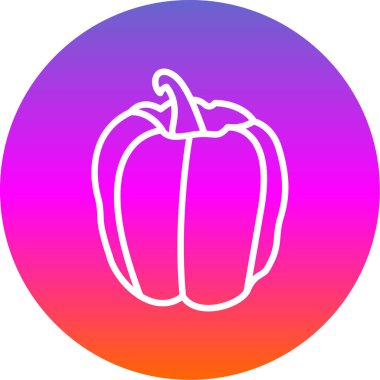 çan biberi simgesi, vektör illüstrasyonu