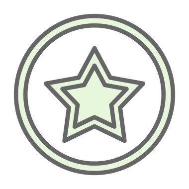 yaratıcı düz yıldız ikon vektör çizimi tasarımı