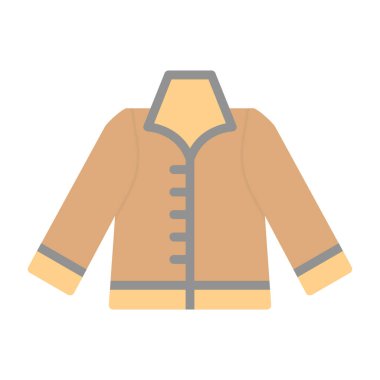 Ceket simgesi, vektör illüstrasyonu basit tasarım