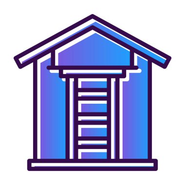 merdiven simgesi, vektör illüstrasyonu basit tasarım