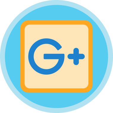 Google Plus web simgesi vektör çizimi
