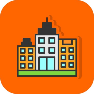 modern yapı web simgesi, vektör illüstrasyonu