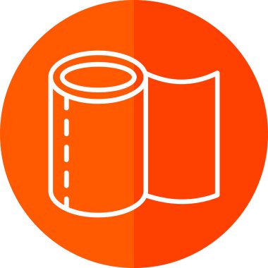 Düz tuvalet kağıdı. Basit resimleme