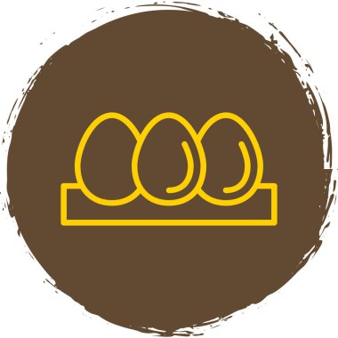 Tavuk yumurtası. Web simgesi basit illüstrasyon