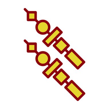 Çizgi film kırmızı noel krakerinin vektör çizimi