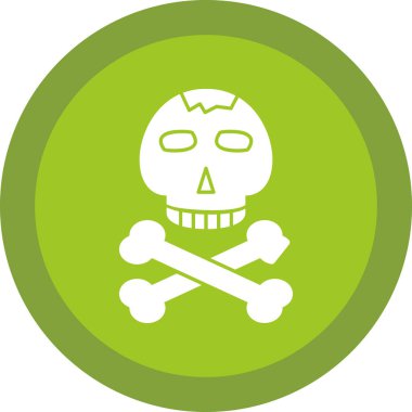 Kemikli kafatası. Web simgesi basit illüstrasyon 