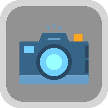 Kamera. Web simgesi basit illüstrasyon