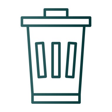 Çöp kutusu web simgesi. Vektör illüstrasyonu.