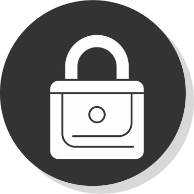 asma kilit simgesi, vektör çizimi  