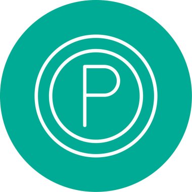 araba park simgesi vektör illüstrasyon                  