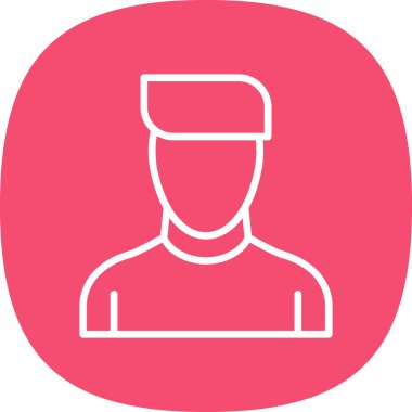 adam düz simge vektör çizim 