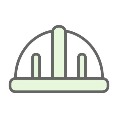 İnşaat kaskı. Web simgesi basit illüstrasyon 