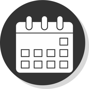 Takvim simgesi vektör illüstrasyonu