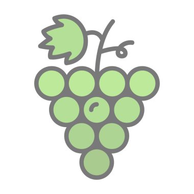 Üzüm. Web simgesi basit illüstrasyon