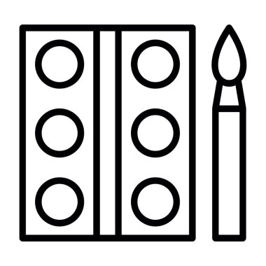 Eğitim ikonu vektörü. anahat okulu