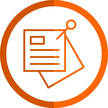 Yapışkan notlar ana hatlarıyla basit illüstrasyon 