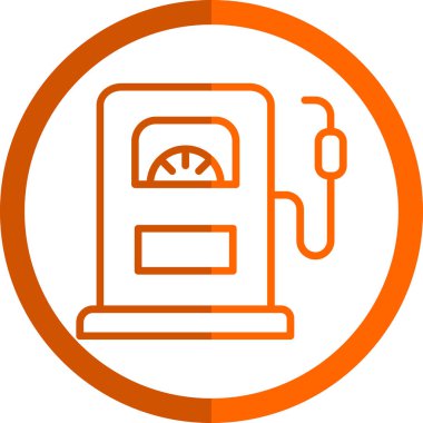 benzin istasyonu simgesi, vektör illüstrasyonu