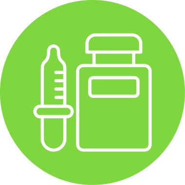 Tıbbi hap simgesi beyaz arkaplanda izole edilmiş ana hat biçiminde