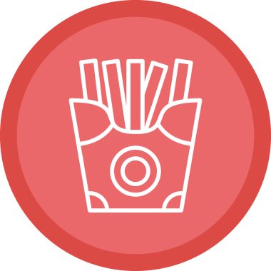 Patates kızartması. Web basit illüstrasyonu