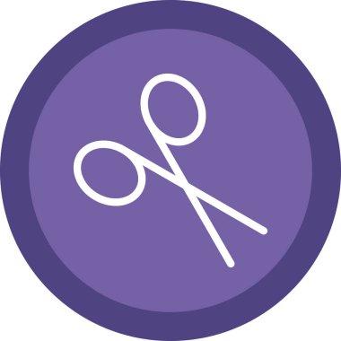 İzole edilmiş arkaplanda makas simgesi