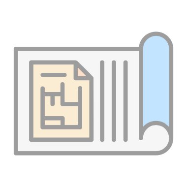 Şablon simgesi, vektör illüstrasyonu basit tasarım