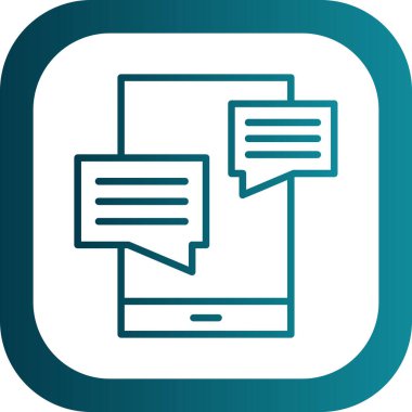 Vektör sohbet simgesi illüstrasyonu