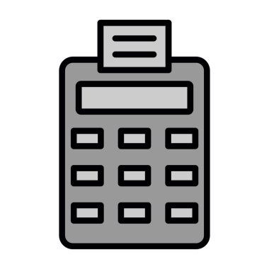 Hesap makinesi. Web simgesi basit illüstrasyon