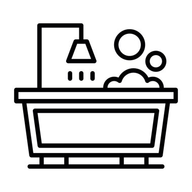 Küvet. Web simgesi basit tasarım