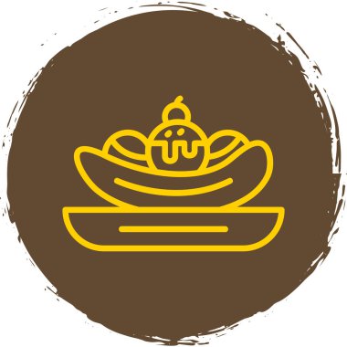 Muz bölünmüş ağ simgesi basit tasarım izole 