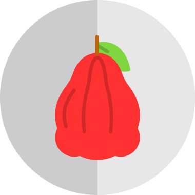 Elma. Web simgesi vektör illüstrasyonu