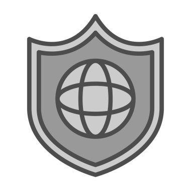 küresel koruma simgesi, vektör tasarımı 