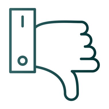 Hoşlanmamak. Web simgesi vektör illüstrasyonu 