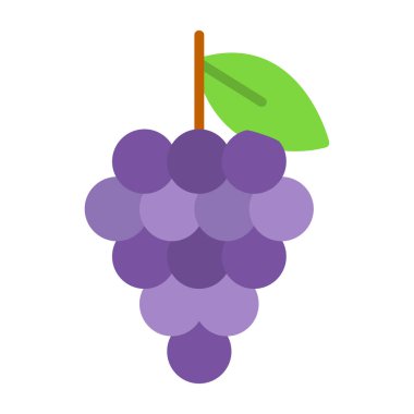 üzüm ikonu vektör illüstrasyonu 