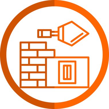 İnşaat konsepti tasarımı, duvar vektörü illüstrasyonunun alçılanması 10 gramlık